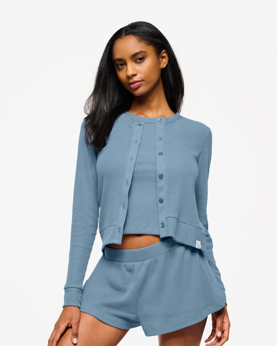 Blue Cardigan - Armonia Pima Cotton Cardigan