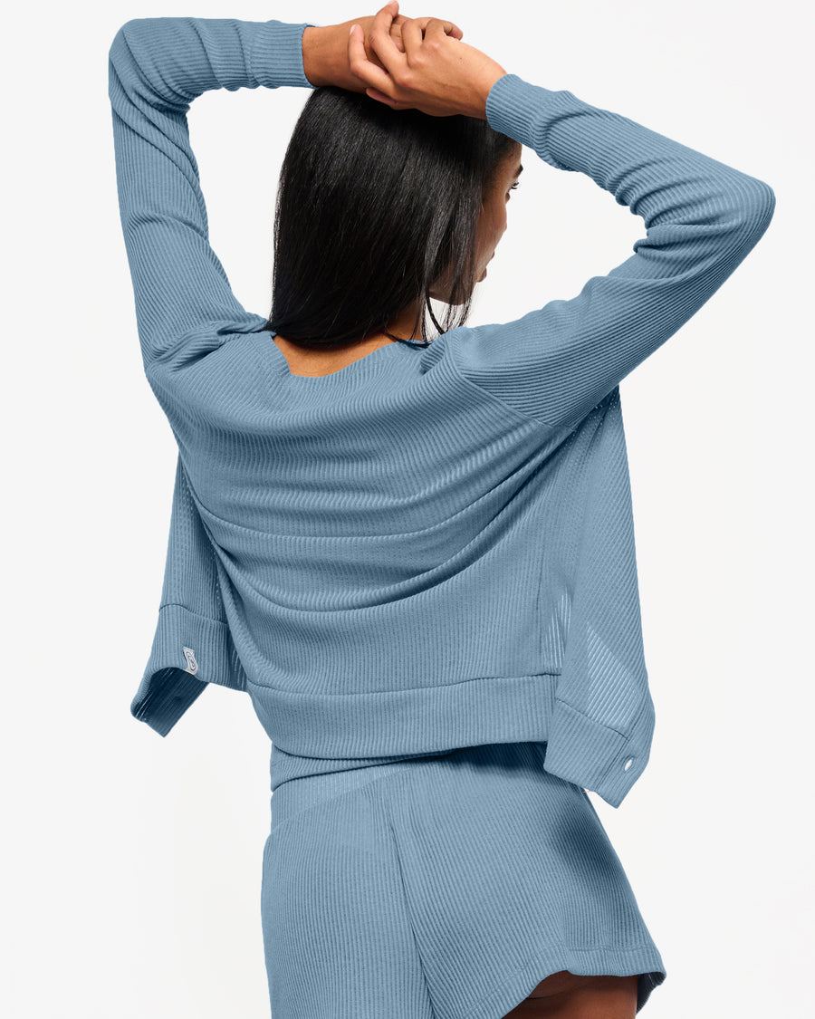 Blue Cardigan - Armonia Pima Cotton Cardigan